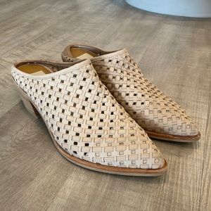 Dolce Vita perforated leather mules